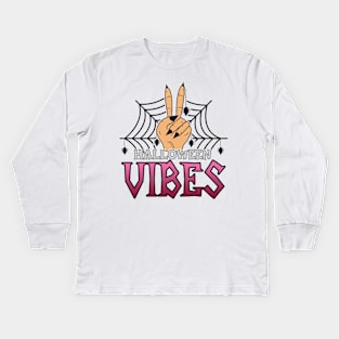 Halloween vibes Kids Long Sleeve T-Shirt